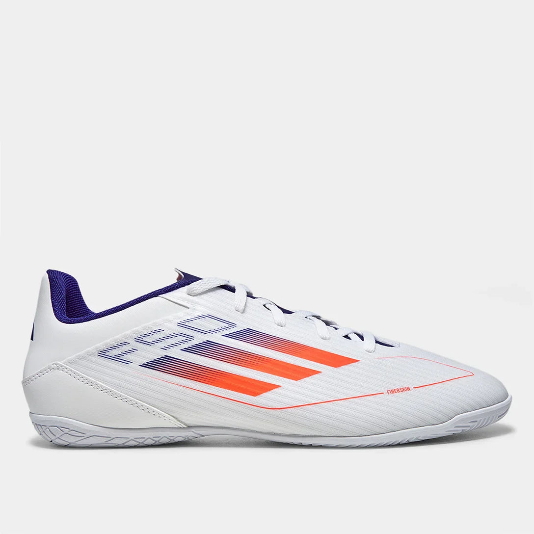 Chuteira Futsal Adidas F50 Club Unissex - Branco+Vermelho