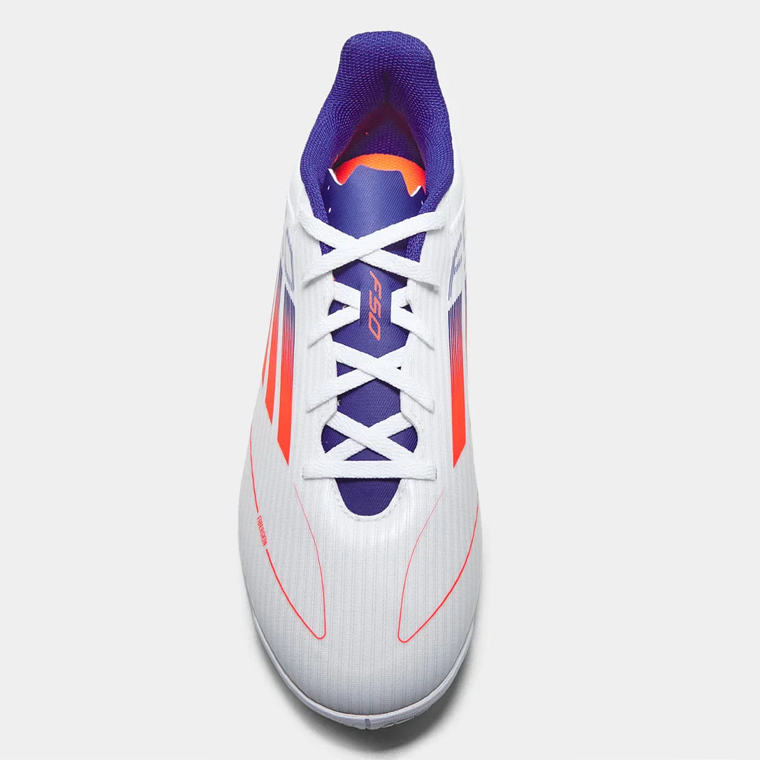 Chuteira Futsal Adidas F50 Club Unissex - Branco+Vermelho