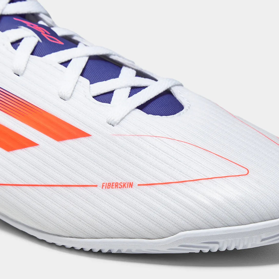 Chuteira Futsal Adidas F50 Club Unissex - Branco+Vermelho