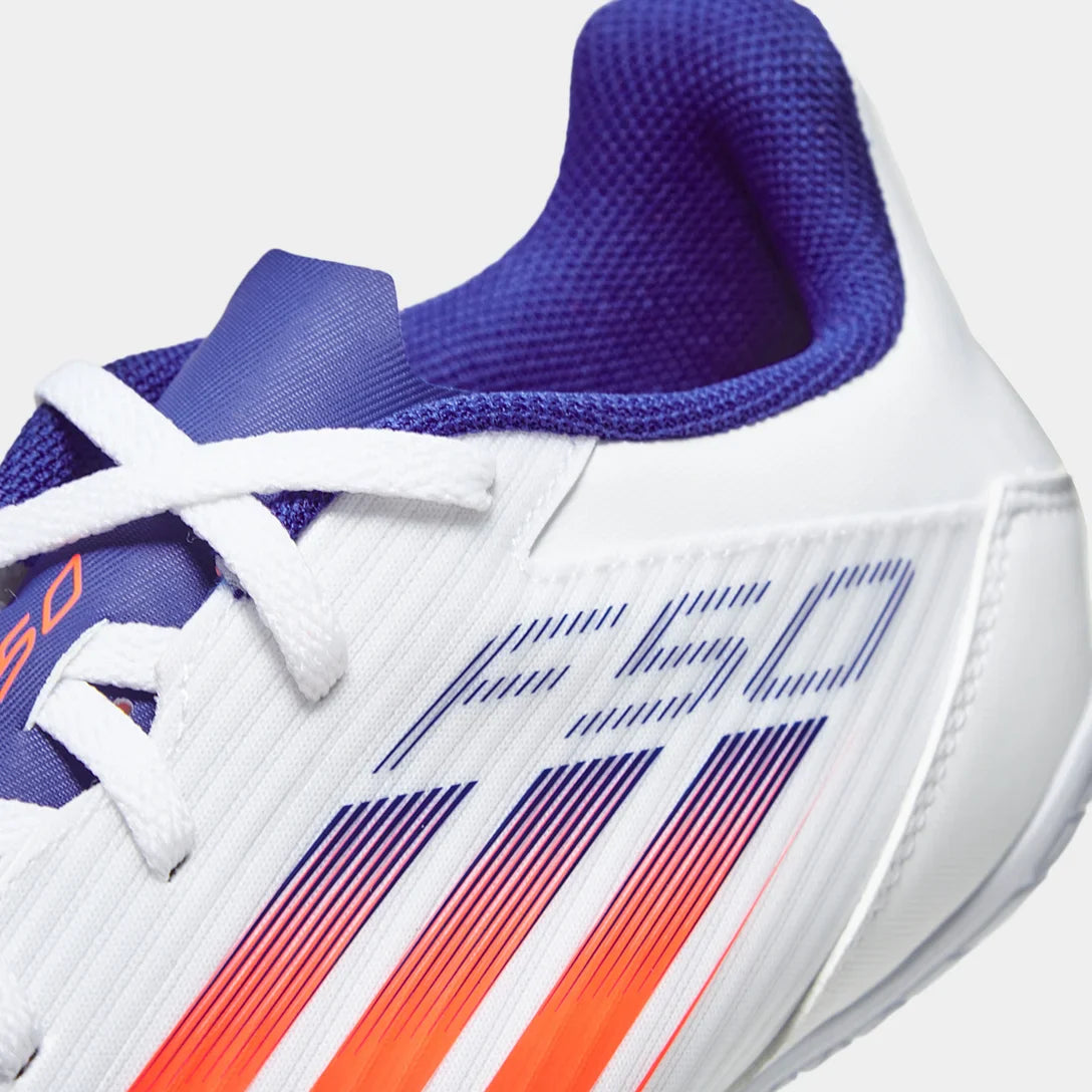 Chuteira Futsal Adidas F50 Club Unissex - Branco+Vermelho