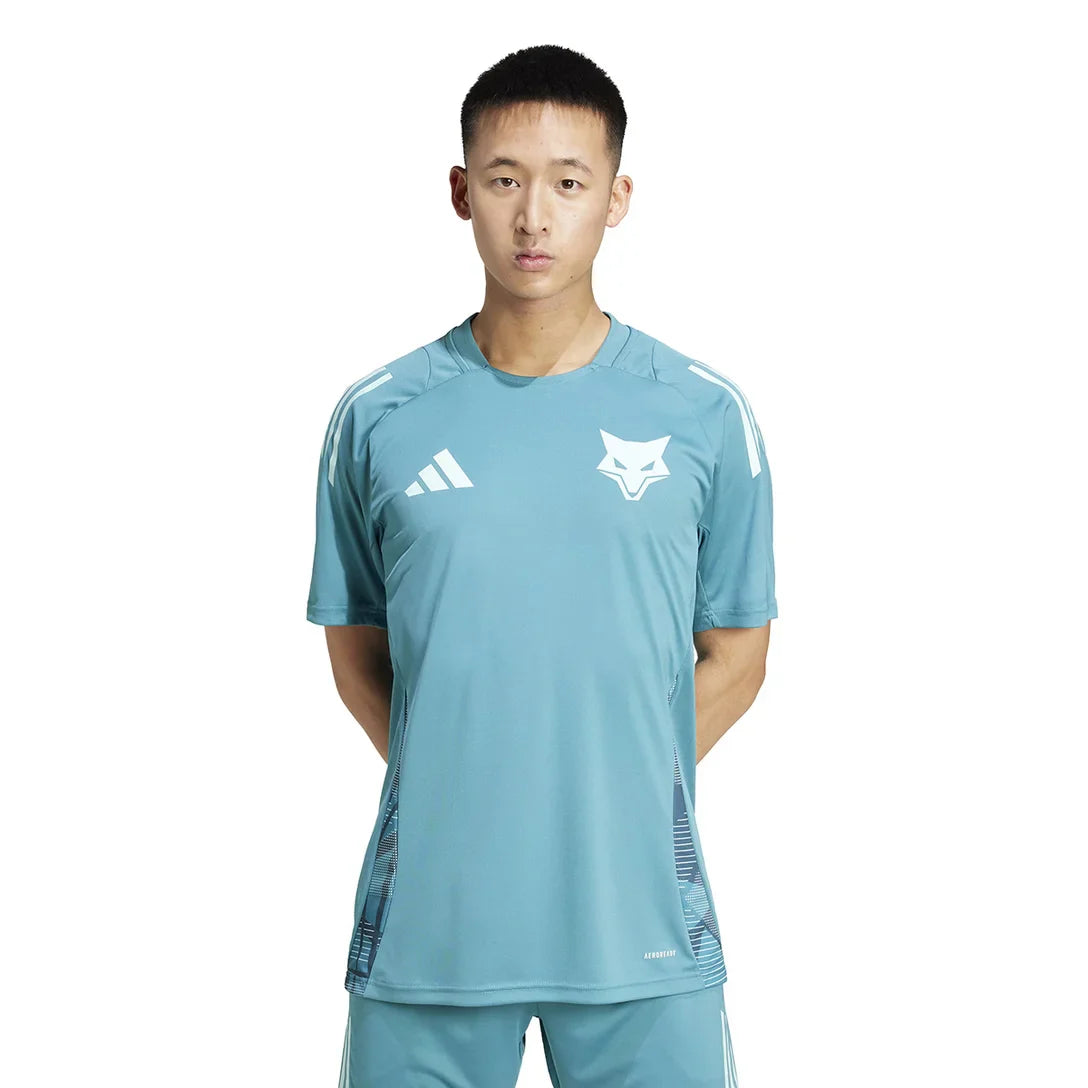 Camisa Cruzeiro 25/26 Treino Adidas Masculina - Azul Turquesa+Branco