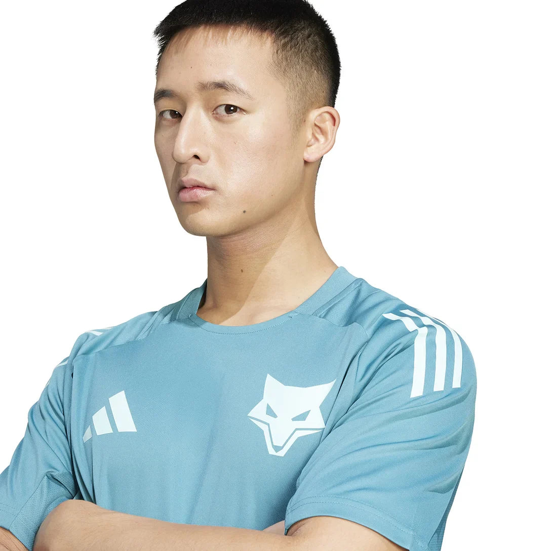 Camisa Cruzeiro 25/26 Treino Adidas Masculina - Azul Turquesa+Branco