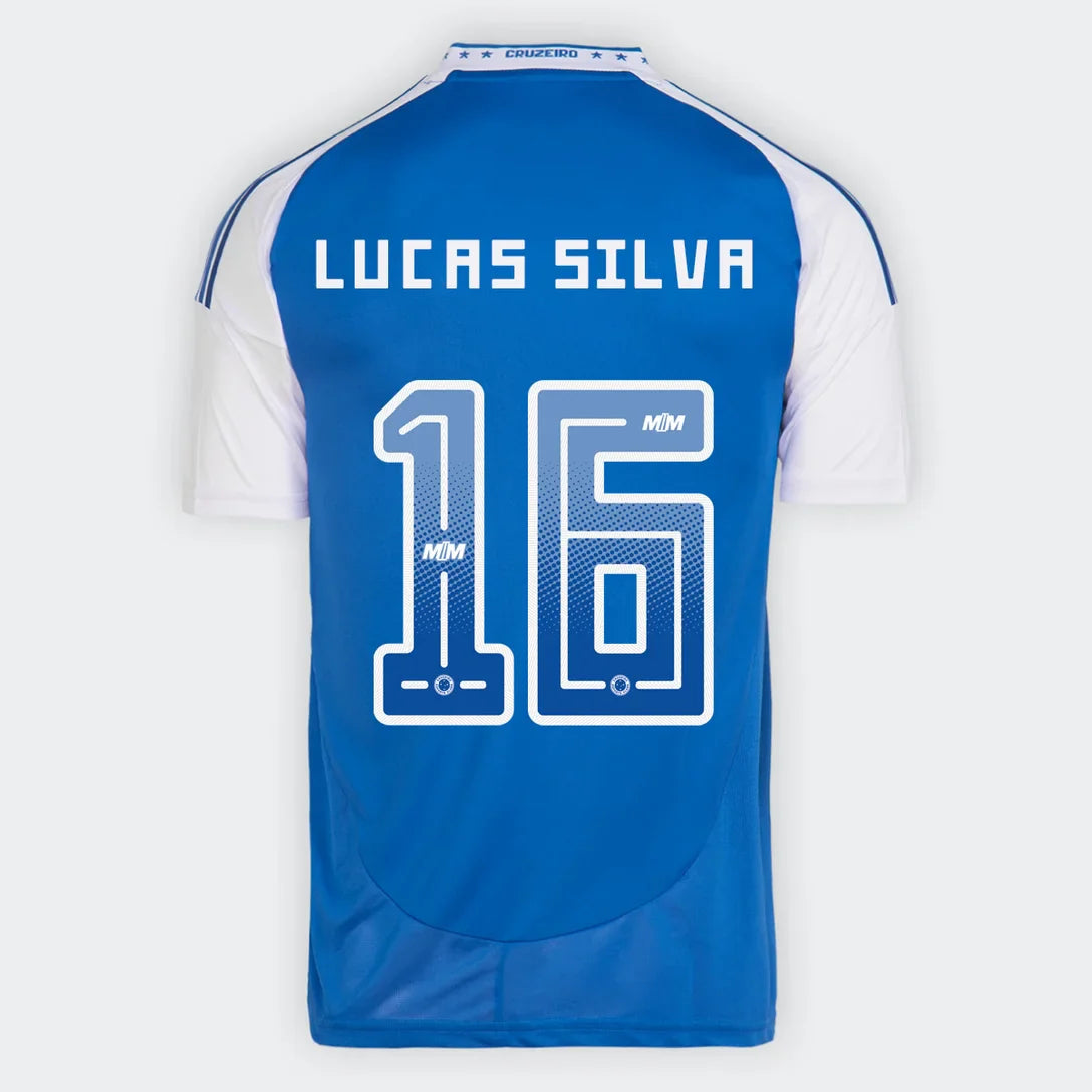 Camisa Cruzeiro I 25/26 - Lucas Silva nº 16 - Torcedor Adidas Masculina - Azul