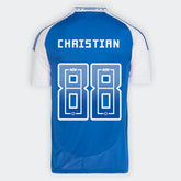 Camisa Cruzeiro I 25/26 - Christian nº 88 - Torcedor Adidas Masculina - Azul
