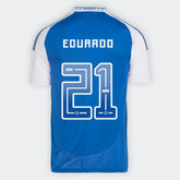 Camisa Cruzeiro I 25/26 - Eduardo nº 21 - Torcedor Adidas Masculina - Azul