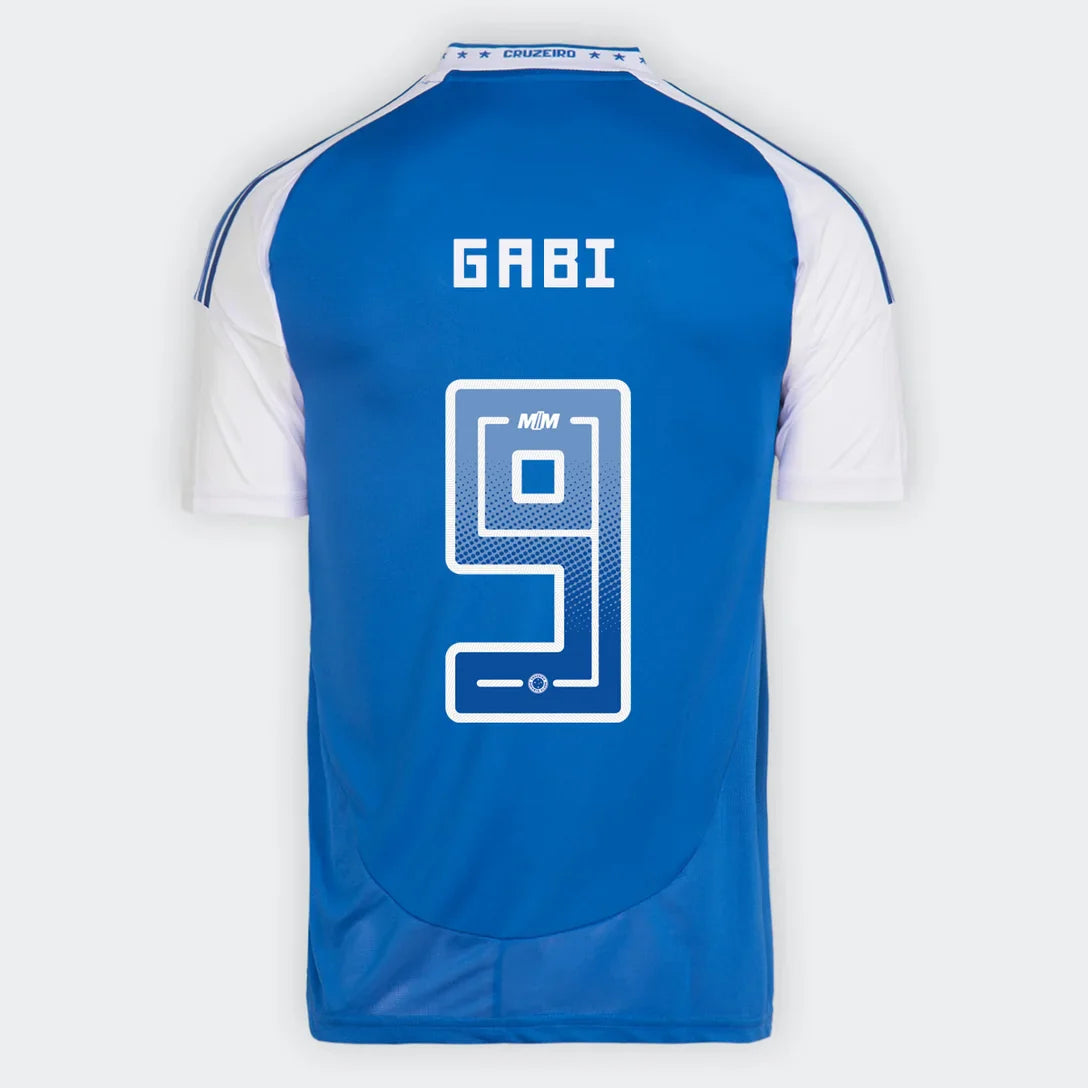 Camisa Cruzeiro I 25/26 - Gabi nº 9 - Torcedor Adidas Masculina - Azul