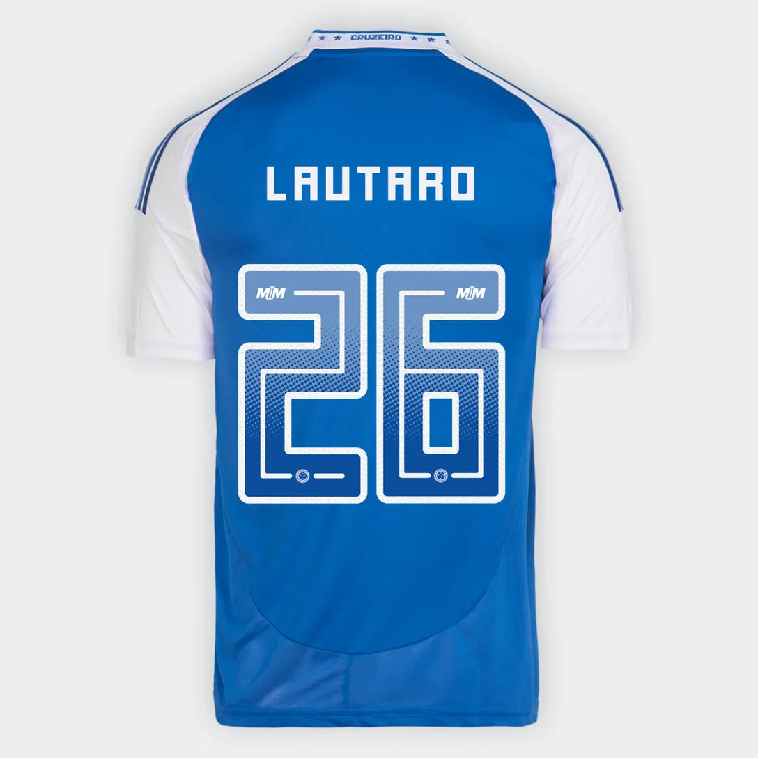 Camisa Cruzeiro I 25/26 - Lautaro nº 26 - Torcedor Adidas Masculina - Azul