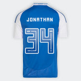 Camisa Cruzeiro I 25/26 - Jonathan nº 34 - Torcedor Adidas Masculina - Azul