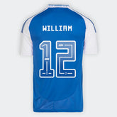 Camisa Cruzeiro I 25/26 - William nº 12 - Torcedor Adidas Masculina - Azul