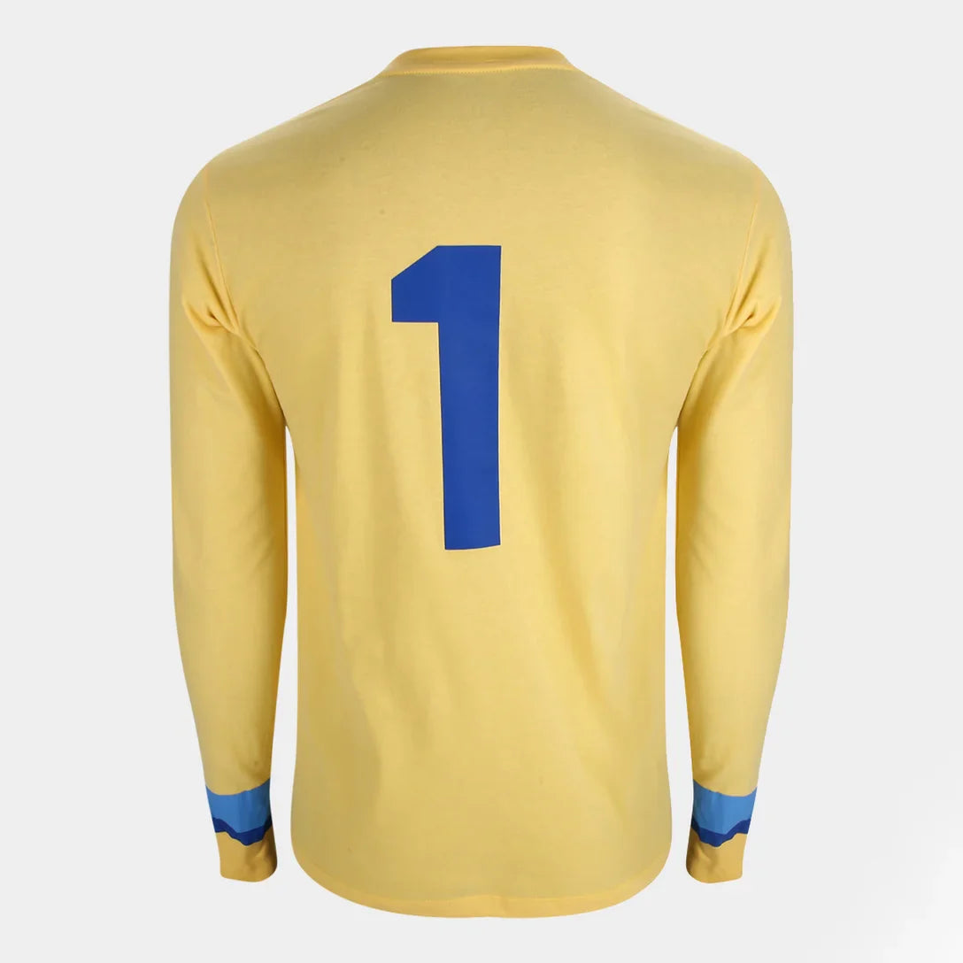 Camisa Cruzeiro RetrôMania 1976 Goleiro Masculina - Amarelo