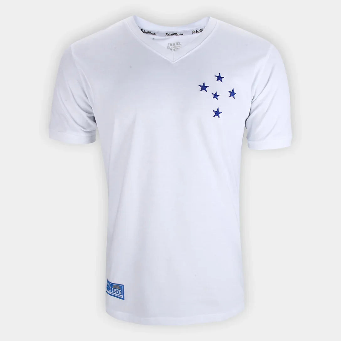 Camisa Cruzeiro RetrôMania Libertadores 1976 II Masculina - Branco