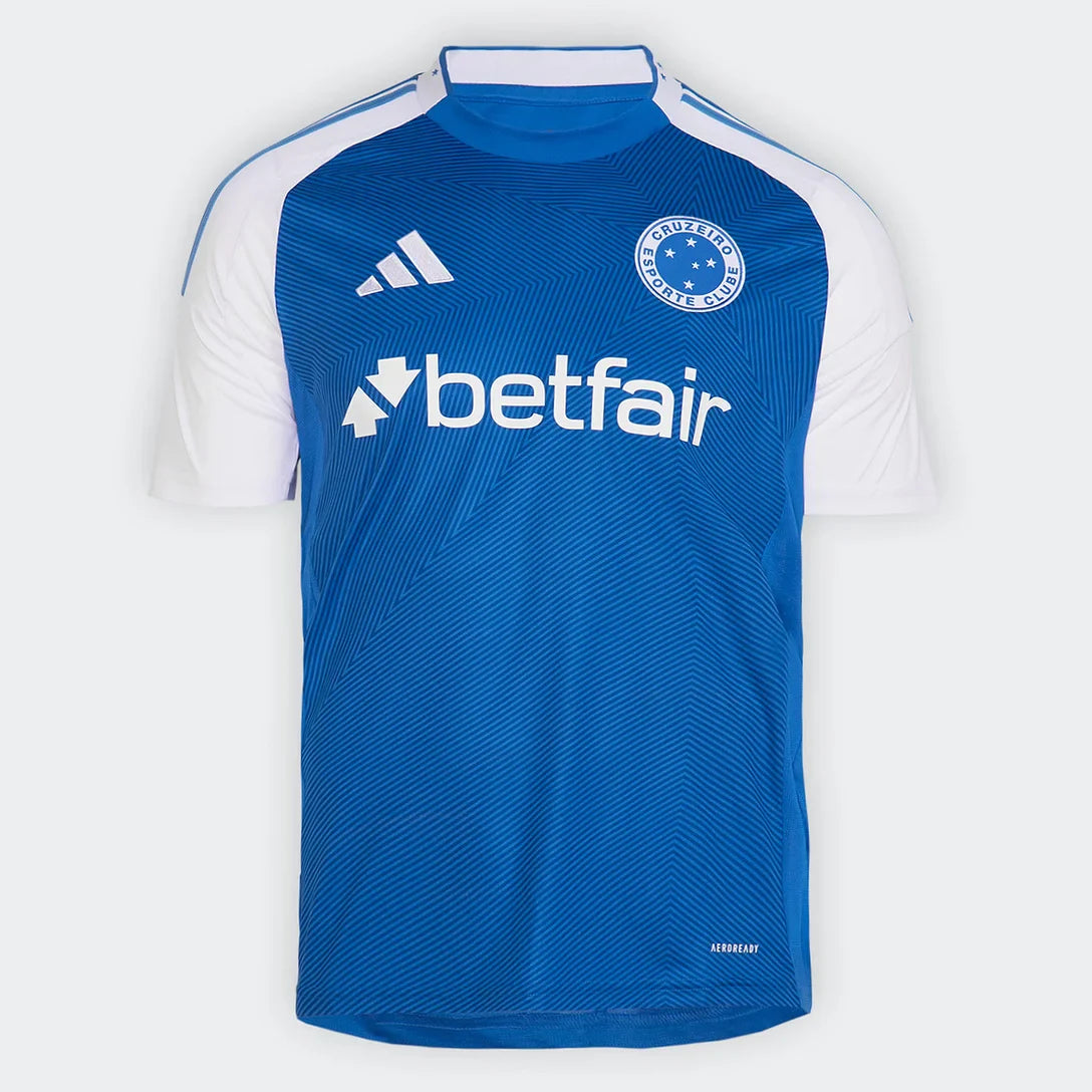 Camisa Cruzeiro I 25/26 - Fagner nº 23 - Torcedor Adidas Masculina - Azul